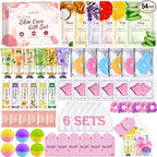 60PCS Spa Party Supplies for Girls, Include Face Masks, Hand Cream, Lip Balm by KONEUK