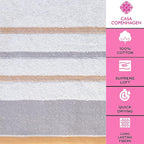 CASA COPENHAGEN White Bay 4Pcs 100% Egyptian Cotton Designer Hand Towels Gift - Image 4