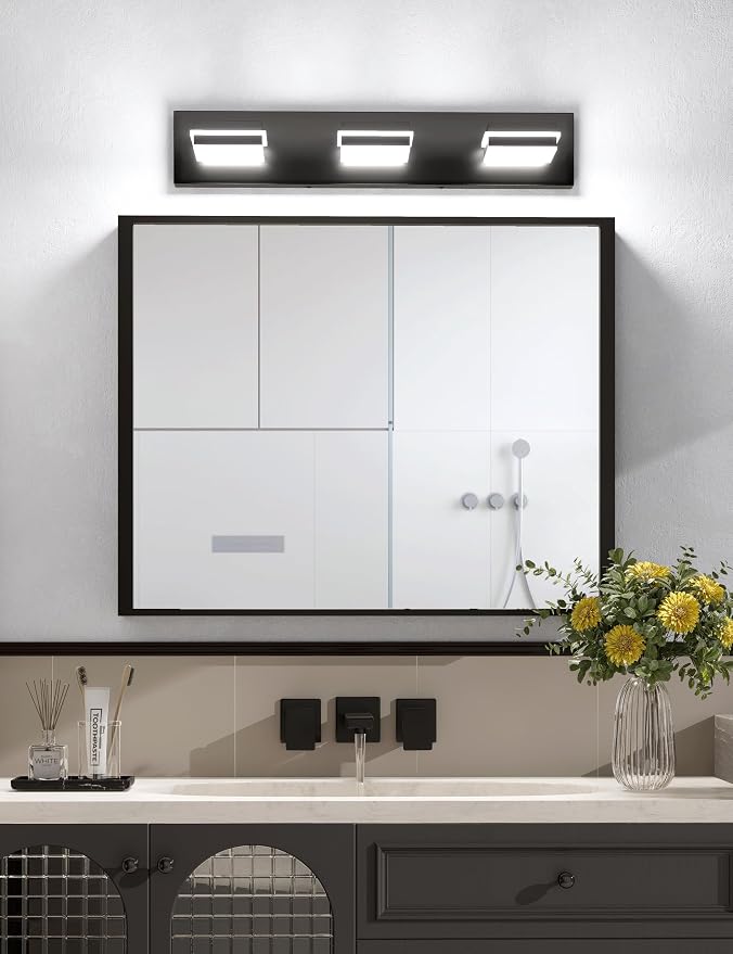VOLISUN Modern Black Bathroom Vanity Light Fixtures, 5CCT Dimmable Bathroom - Image 4