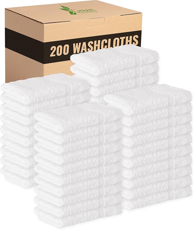 GREEN LIFESTYLE 12x12 Cotton Washcloths by GreenLifeStyle