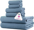 CASA COPENHAGEN Waffle 6Pcs 100% Egyptian Cotton Large Designer Towels Gift by CASACOPENHAGEN