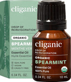 Cliganic USDA Organic Spearmint Essential Oil, 100% Pure Natural Undiluted by Cliganic