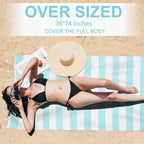 Genovega 6 Oversized Turkish Beach Bath Towel Set Bulk 74"x38" Extra Large Sand - Image 3