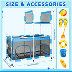 Briwooody 2-Tier Pool Float Storage Bin, 333 Gallon Large Rolling Pool Toy - Image 2