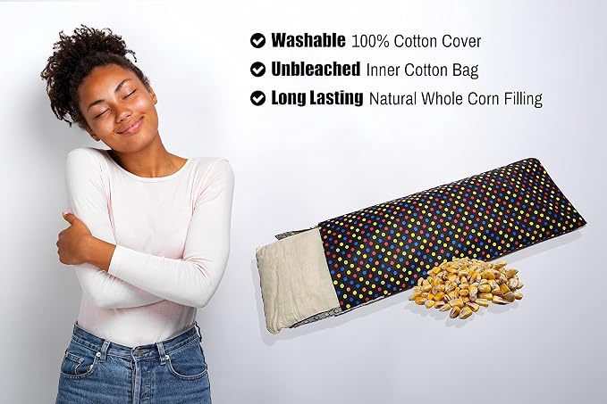 Microwavable Corn Filled Heating Pad and Cold Pack/Washable 100% Cotton Cover - Image 4