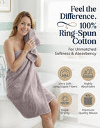 LANE LINEN 100% Ring Spun Cotton Bathroom Towel Set - Image 2