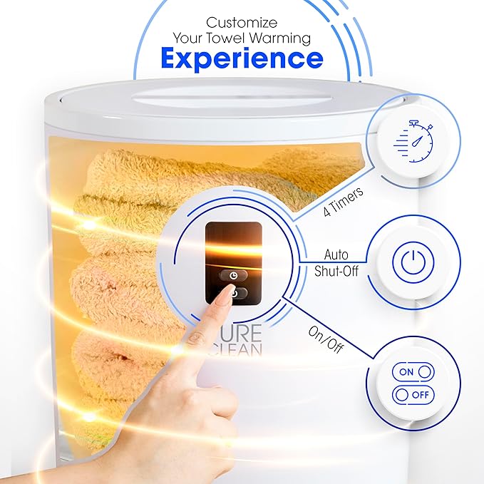 PureClean Towel Warmer Bucket, Portable Blanket Heater - Image 5