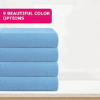 CASA COPENHAGEN EcoPop 4Pcs 100% Cotton Large Designer Towels Gift Set- Dusty - Image 2