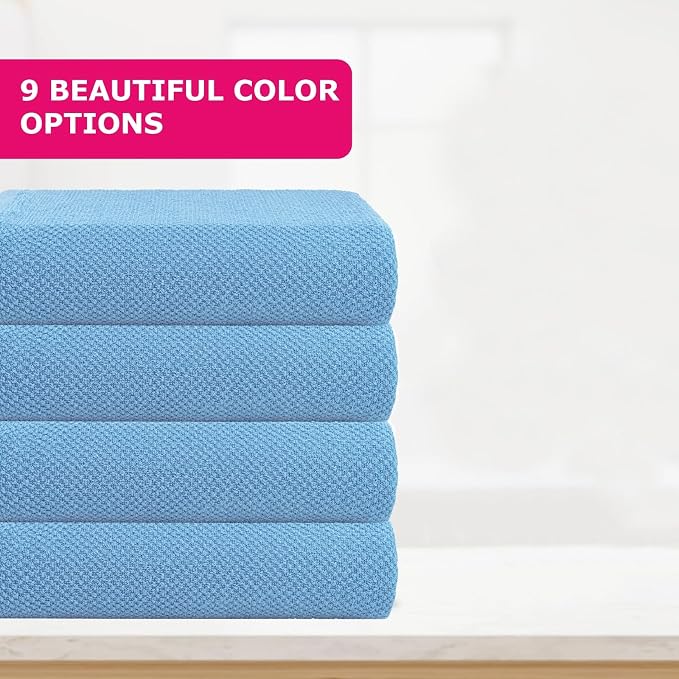 CASA COPENHAGEN EcoPop 4Pcs 100% Cotton Large Designer Towels Gift Set- Dusty - Image 2