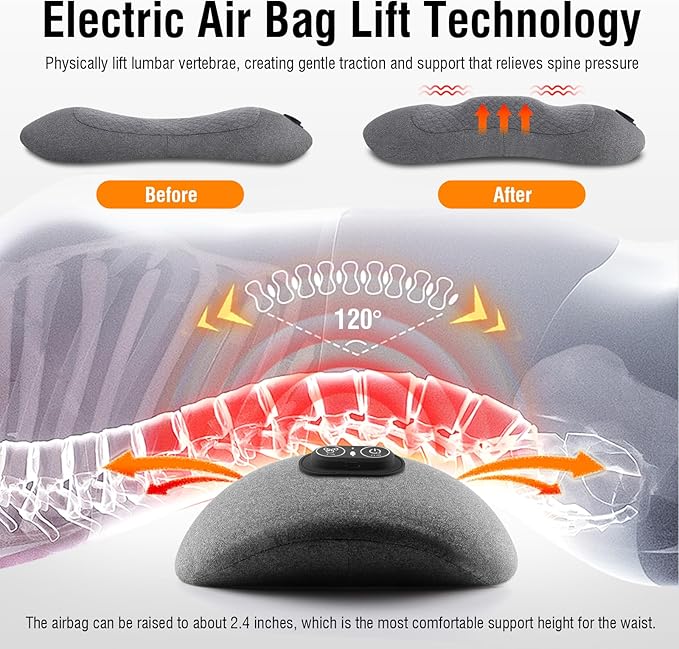 USUIE 3-in-1 Rechargeable Electric Lumbar Support Pillow - Image 5