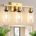 Ascher Bathroom Vanity Light Fixtures, 3 Light Wall Sconces Lighting by Ascher
