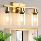 Ascher Bathroom Vanity Light Fixtures, 3 Light Wall Sconces Lighting by Ascher