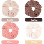 4 Pieces Large Towel Microfiber Drying Soft Scrunchies Thick Scrunchies Fuzzy - Image 3