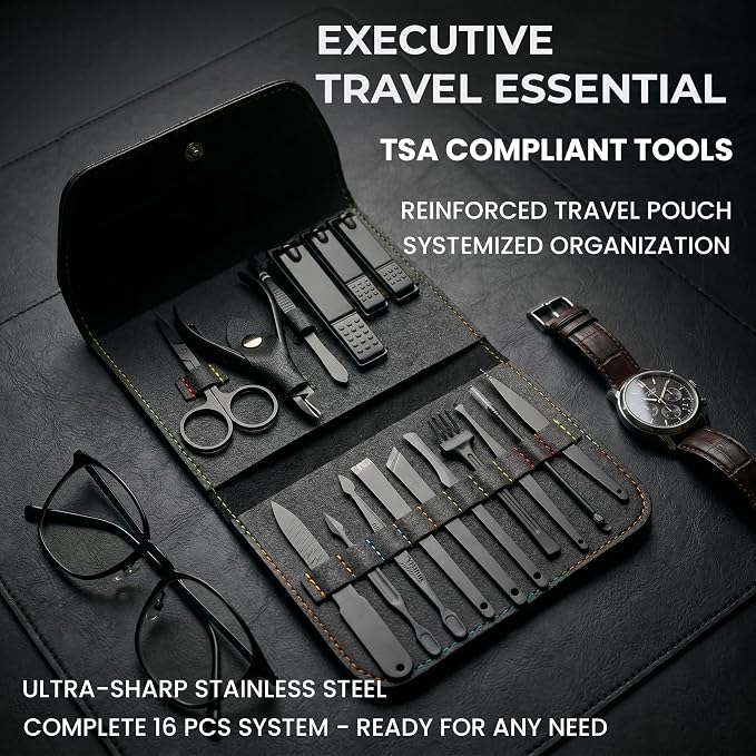 Earth & I Precision-Forged Stainless Steel Manicure Set - Image 3