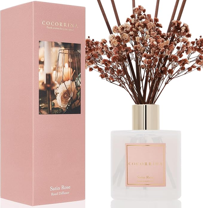 Cocorrína Reed Diffuser Sets- Satin Rose Scented Diffuser by COCORR%C3%8DNA