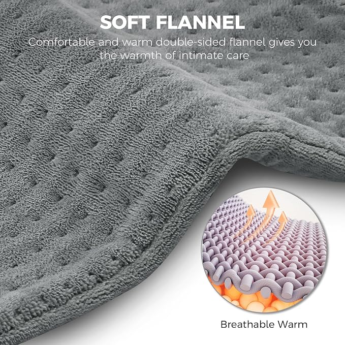 NOWWISH Heating Pad for Back, Period Cramps, Neck and Shoulder, 12x24 Inches - Image 7