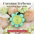 Spongellé Coconut Verbena Wild Flower Bath Sponge | Built-in Body Wash & Body - Image 2