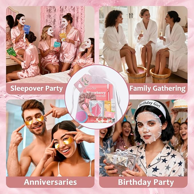132PCS Spa Party Supplies for Women, Spa Party Favors Include Face Masks - Image 7