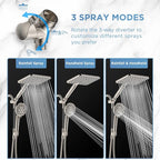 MakeFit Dual Filtered Rain Shower Head Combo, High Pressure Handheld Shower Head - Image 6