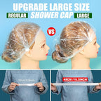 LEOBRO Individually Wrapped Disposable Shower Caps, Plastic Hair Caps - Image 3