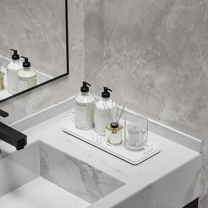 Bathroom Vanity Tray for Countertop Toiletries Perfume Makeup Soap Dispenser - Image 4