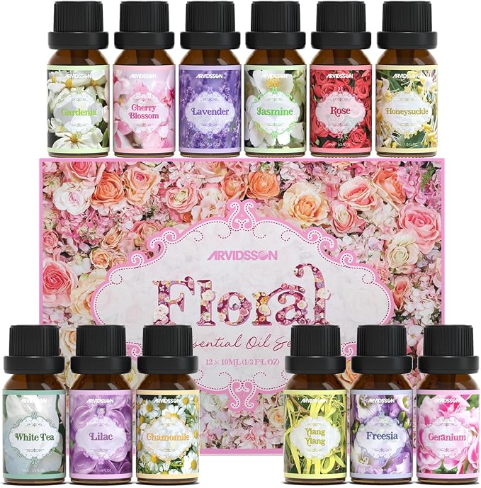 Floral Essential Oils Set, ARVIDSSON Natural Flower Essential Oil by ARVIDSSON