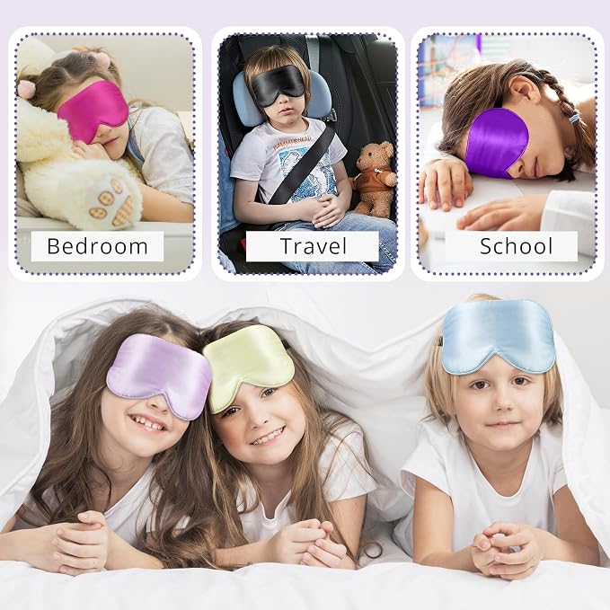 Kids Sleep Mask Eye Cover, 100% Real Natural Pure Silk Eye Mask - Image 7