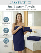 Casa Platino Luxury Cotton Bath Towel Set - Image 2