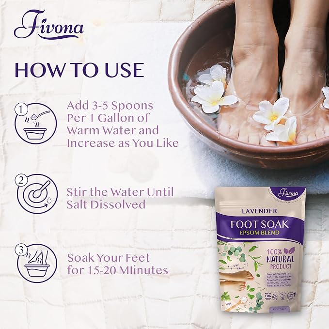 Fivona Foot Soak Blend Epsom Salt - Image 6