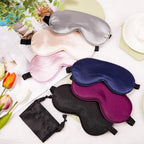 6 Pieces Natural Silk Sleep Mask Soft Eye Mask Adjustable Strap Blindfold - Image 4