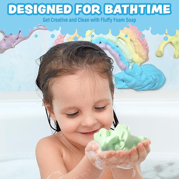 Tub Works® Fluffy Foam Soap, Variety 6 Pack | Shape, Mold & Create Bath Art - Image 2