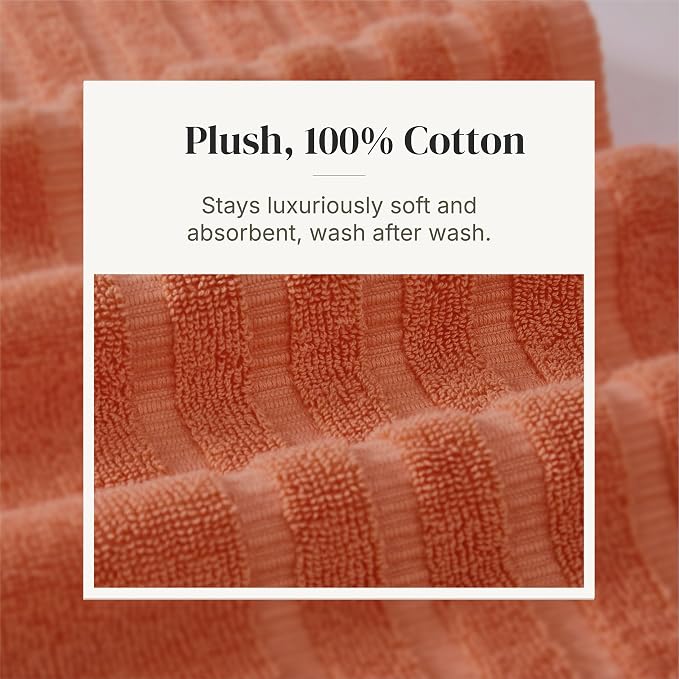 Modern Threads Classic Diamond 6-Piece 100% Cotton Towel Set – Yarn Dyed - Image 5