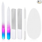 Zhehao 6 Pcs Glass Nail File and Nail Shiner Set Manicure Pedicure Glass File by Zhehao