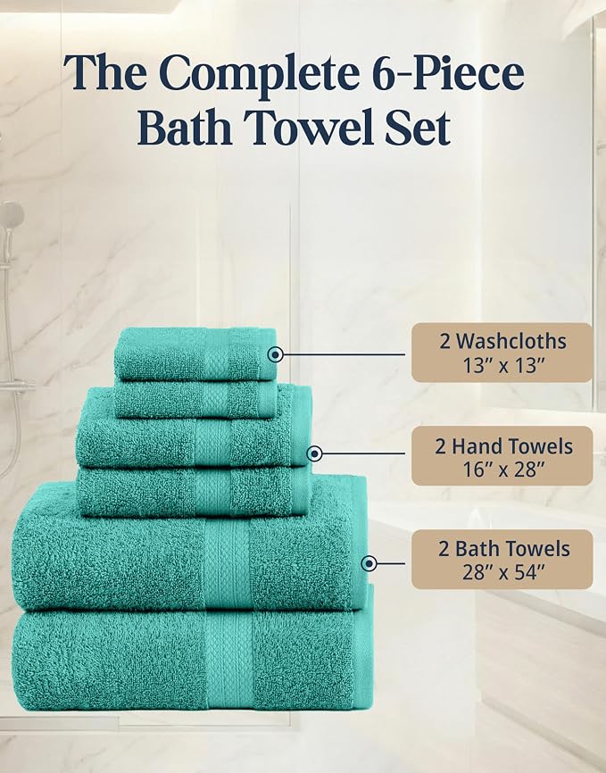 LANE LINEN 100% Cotton Bath Towel Set - Image 4