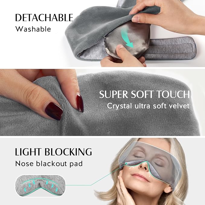 YFONG Heated Eye Mask, Warm Eye Compress Mask - Image 6