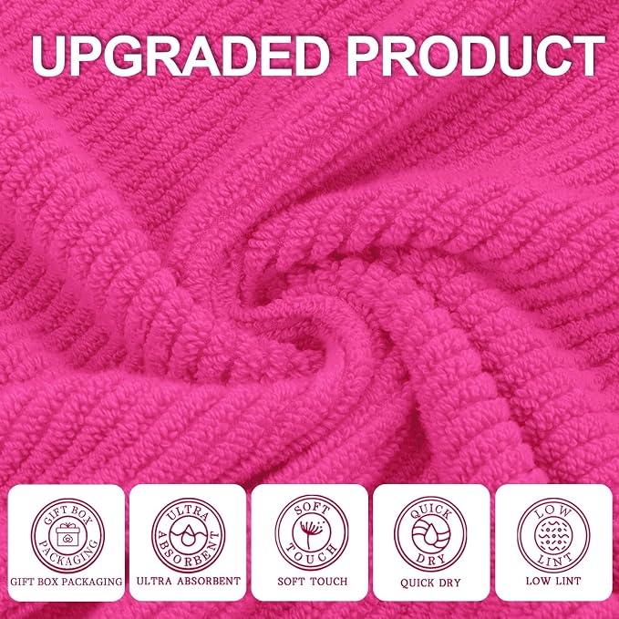 Hot Pink Towels for Bathroom - Image 2
