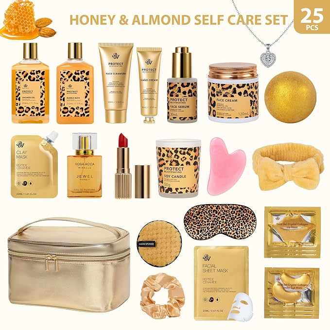 25 Pcs Mother's Day Gift, Honey & Almond Bath & Body Gift Set - Image 2