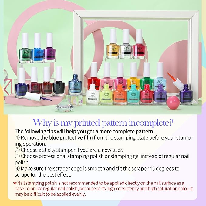 Born Pretty Nail Art Stamping Polish Halloween Nail Polish Set Manicure Print - Image 9