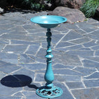 26.6”H×12.3" W Cast Iron Pedestal Bird Bath，Metal Birdbaths Bird Feeder Seed - Image 9