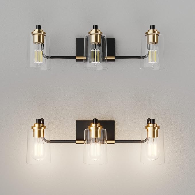 SOLFART Bathroom Light Fixtures 3-Light Vintage Bathroom Vanity Light Over - Image 4
