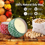 Christmas Candles Gifts for Women, 4 Pack Scented Candles Set, 120 Hour Long - Image 2