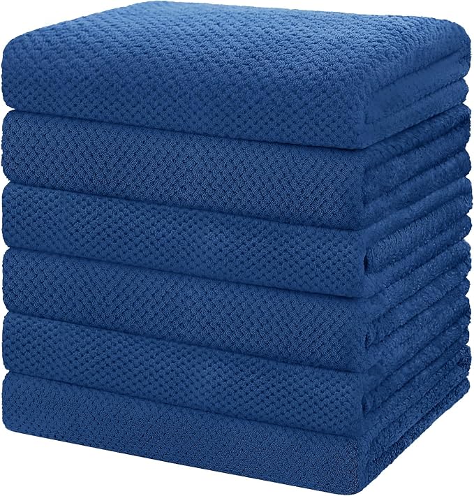 HOMEXCEL 6 Pack Bath Towel Set, Microfiber Ultra Soft Highly Absorbent Bath by HOMEXCEL