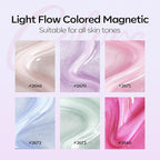 Modelones Cat Eye Gel Nail Polish, 6 Colors Glitter Summer Pink Blue Green Blue - Image 6