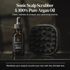 Black Wolf Sonic Scalp Head Massager & 100% Pure Argan Oil Bundle - Image 2