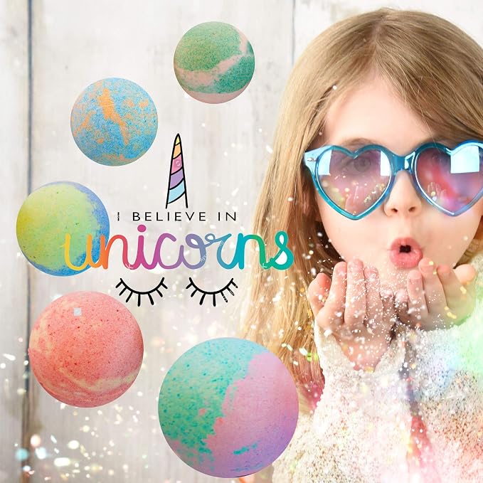 Bath Bombs for Kids with Surprise Inside, Unicorn Bath Bombs for Girls with - Image 8