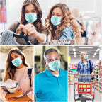 akgk Disposable Face Masks 100Pcs, 3 Layer Protective Face Mask Green Face Masks - Image 6