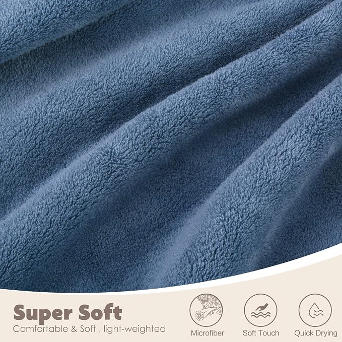 SUNLAND Microfiber Women Bath Towel Wrap and Hair Drying Towel Set, Adjustable - Image 4