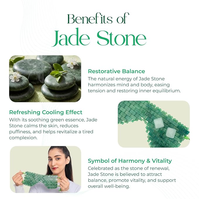 TeraRX® Jade Eye Mask for Facials – Authentic Jade Mask Beaded Facial Eye Covers - Image 3