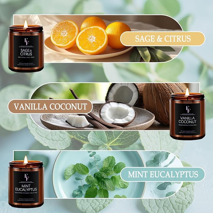 Scented Candles Set, Soy Wax Candles 6 Pack 42 Oz Aromatherapy Candles Gift Set - Image 2