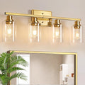 Unicozin Modern Bathroom Light Fixtures, 4 Light Vanity Lights Over Mirror by Unicozin